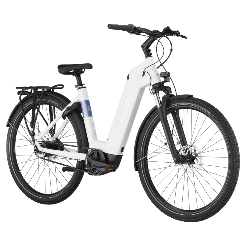 Scott Sub 40 Belt Wave Electric City Bike 2025 in Bianco White-1