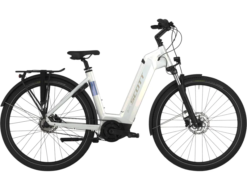 Scott Sub 40 Belt Wave Electric City Bike 2025 in Bianco White