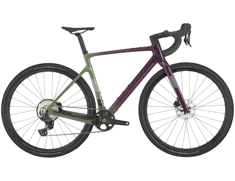 Scott Addict Gravel 40 Gravel Bike 2025 in Olivine green/blackberry purple