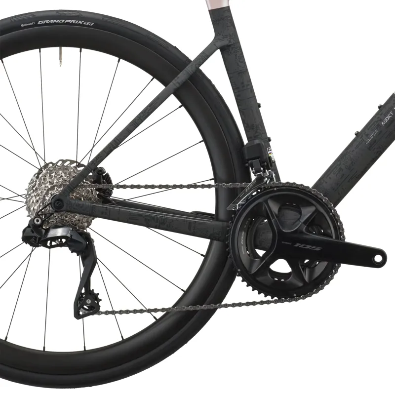Scott Addict RC 30 Road Bike 2027 in Champagne Pink and Carbon Black-3