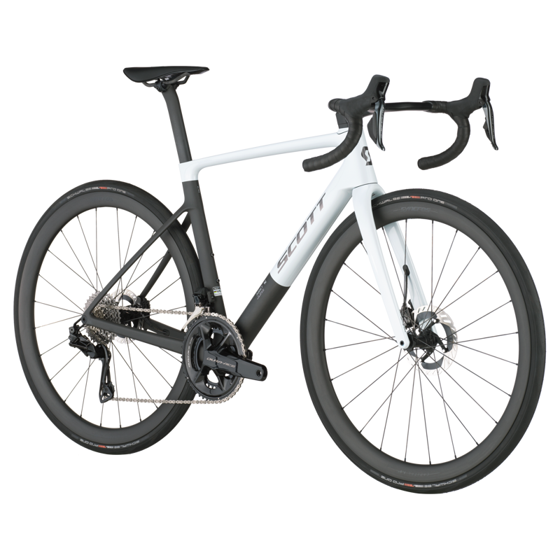 Scott Addict RC Pro Road Bike 2025 in Cumulus White/Carbon Black-1