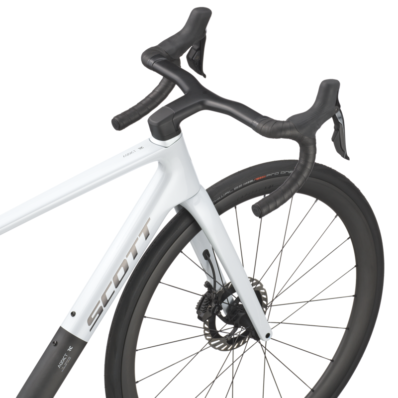 Scott Addict RC Pro Road Bike 2025 in Cumulus White/Carbon Black-2