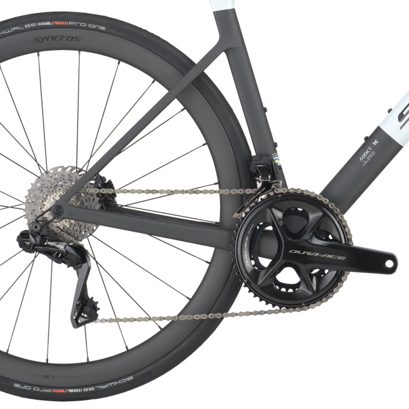 Scott Addict RC Pro Road Bike 2025 in Cumulus White/Carbon Black-4