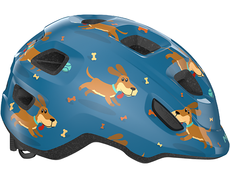 MET Hooray Kids Helmet in Blue Dogs-1