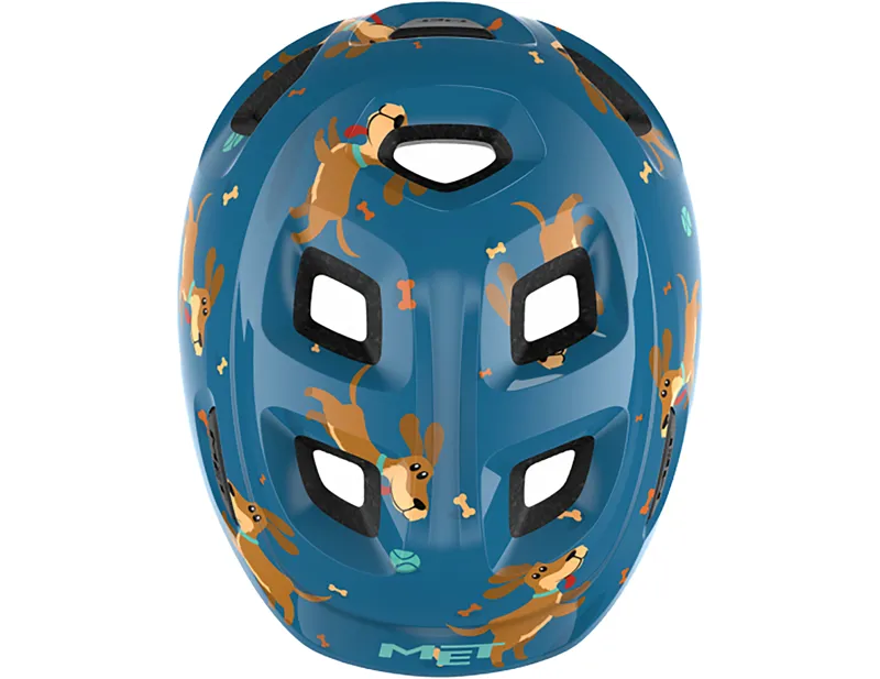 MET Hooray Kids Helmet in Blue Dogs-2