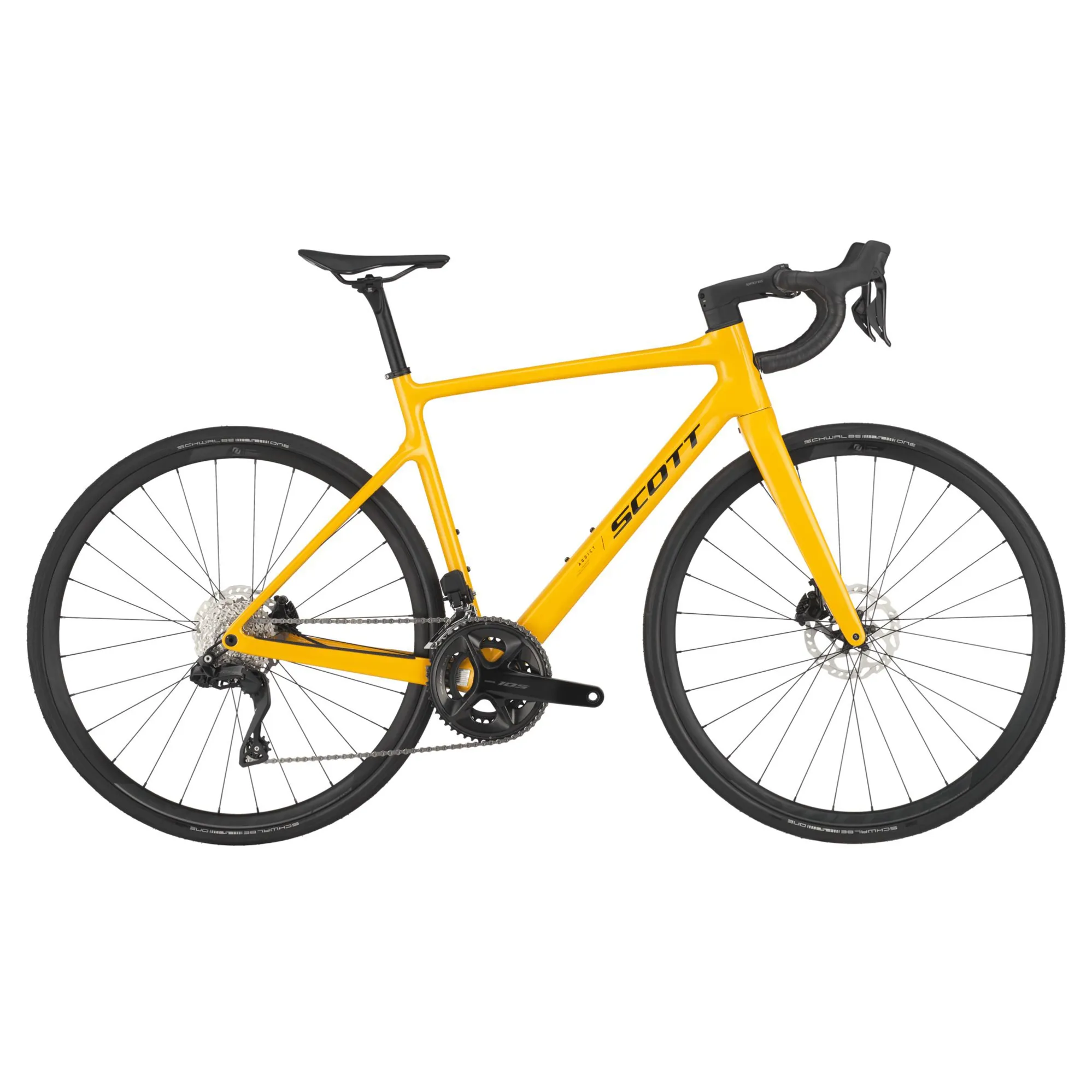 Scott Addict 40 Road Bike 2025 in Bahama Yellow - Main Image
