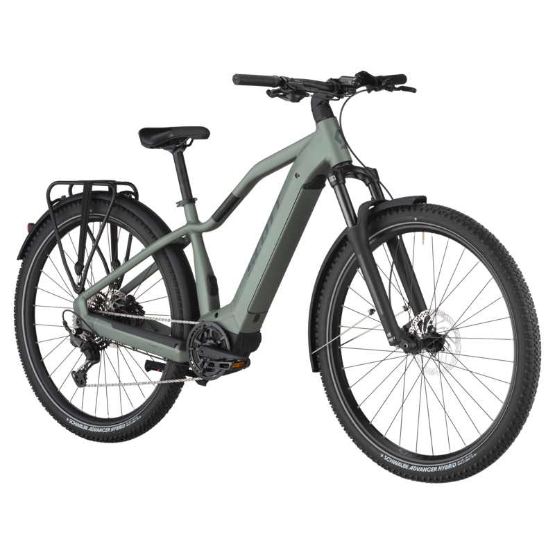 Scott Axis 40 Electric Hardtail Mountain Bike 2025 in Highland Green-1
