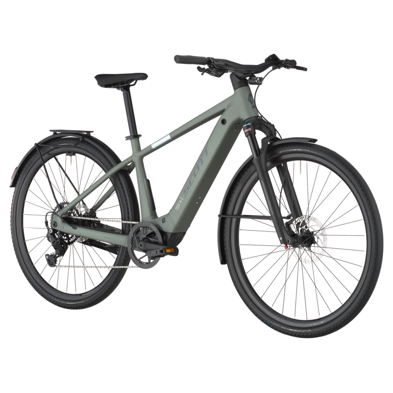 Scott Passage 30 Electric City Bike 2025 in Highland Green-1