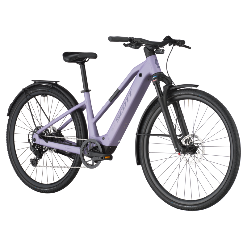 Scott Passage 30 Slope Electric Hybrid Bike 2025 in Lila Purple-1