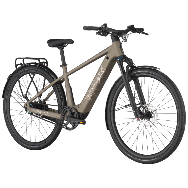 Bergamont Helix 10 Belt Electric Hybrid Bike 2025 in Warm Silver-1