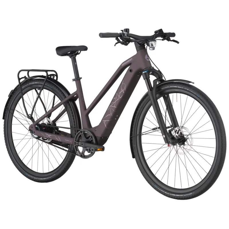 Bergamont Helix 10 Belt Slope Electric Hybrid Bike 2025 in Dusky Purple-1