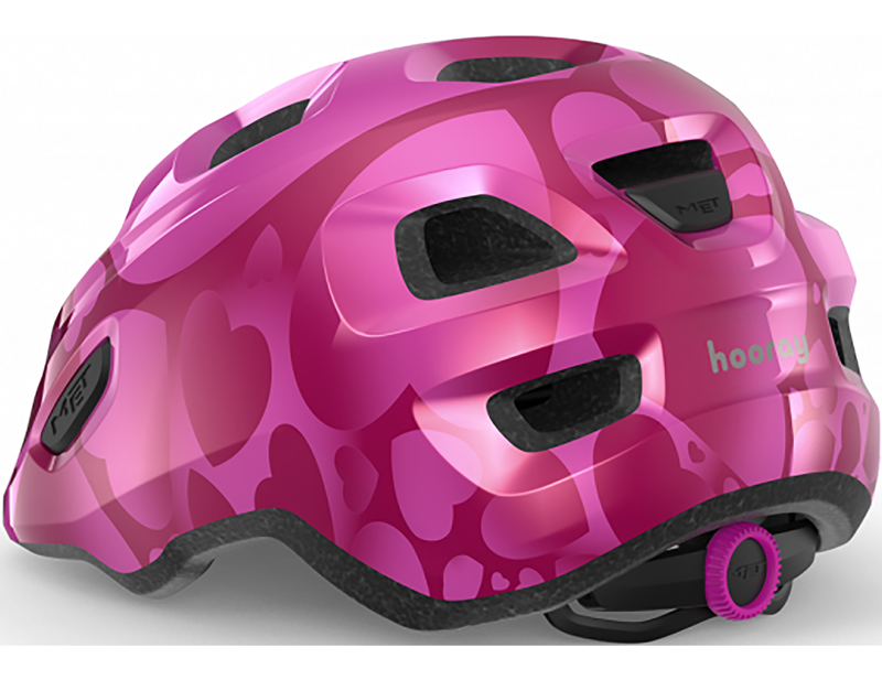 MET Hooray Kids Helmet in Pink Hearts-1