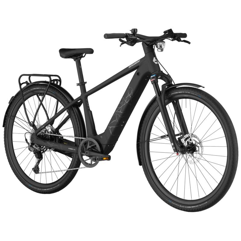 Bergamont Helix 20 Electric Hybrid Bike 2025 in Matt Black-1