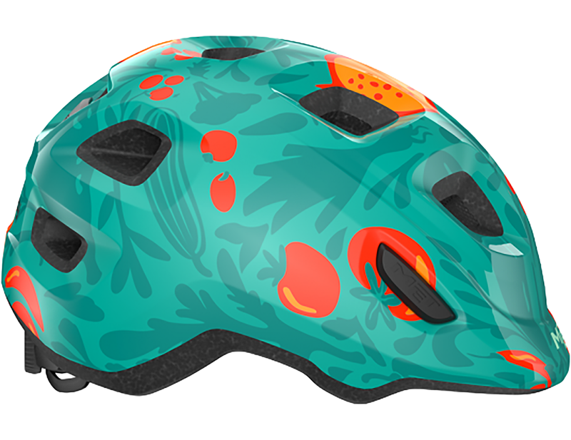 MET Hooray Kids Helmet in Green Fruit-1