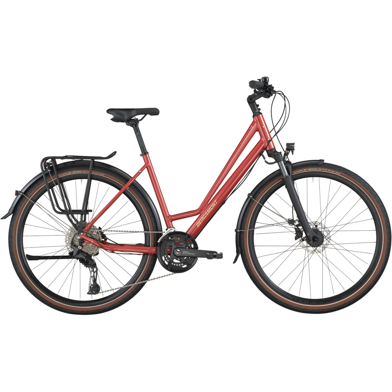 Balfes Bikes Bergamont Vitess 30 Amsterdam Hybrid Bike 2026 in Metallic Red | Free postage over £30, £10 off first order, price match & 0% finance.