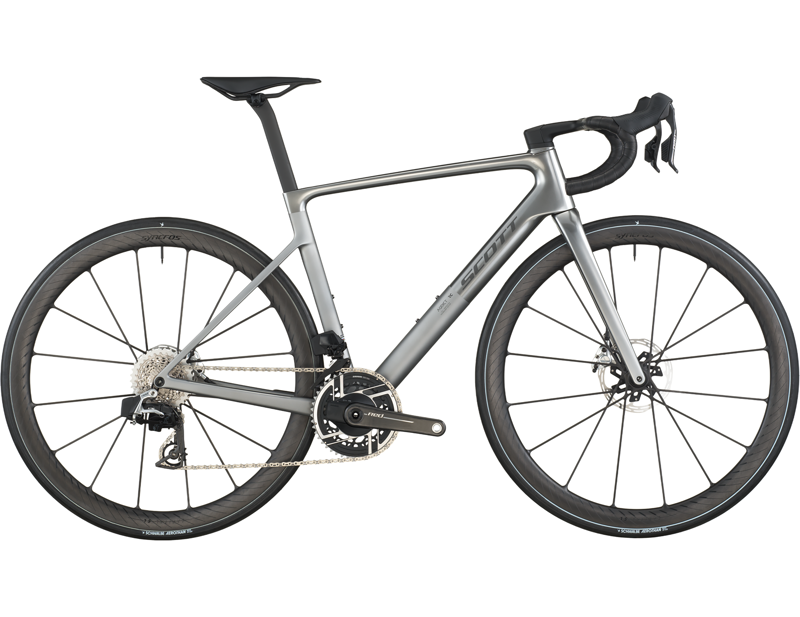 Balfes Bikes Scott Addict RC Ultimate Road Bike 2026 in Chrome Silver | Free postage over £30, £10 off first order, price match & 0% finance.