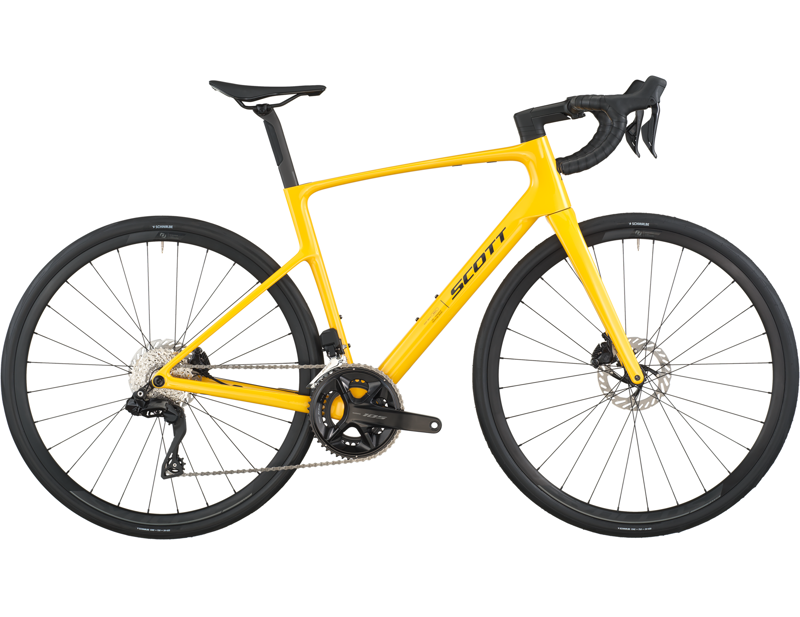 Balfes Bikes Scott Addict 40 Road Bike 2026 in Vivid Yellow | Free postage over £30, £10 off first order, price match & 0% finance.