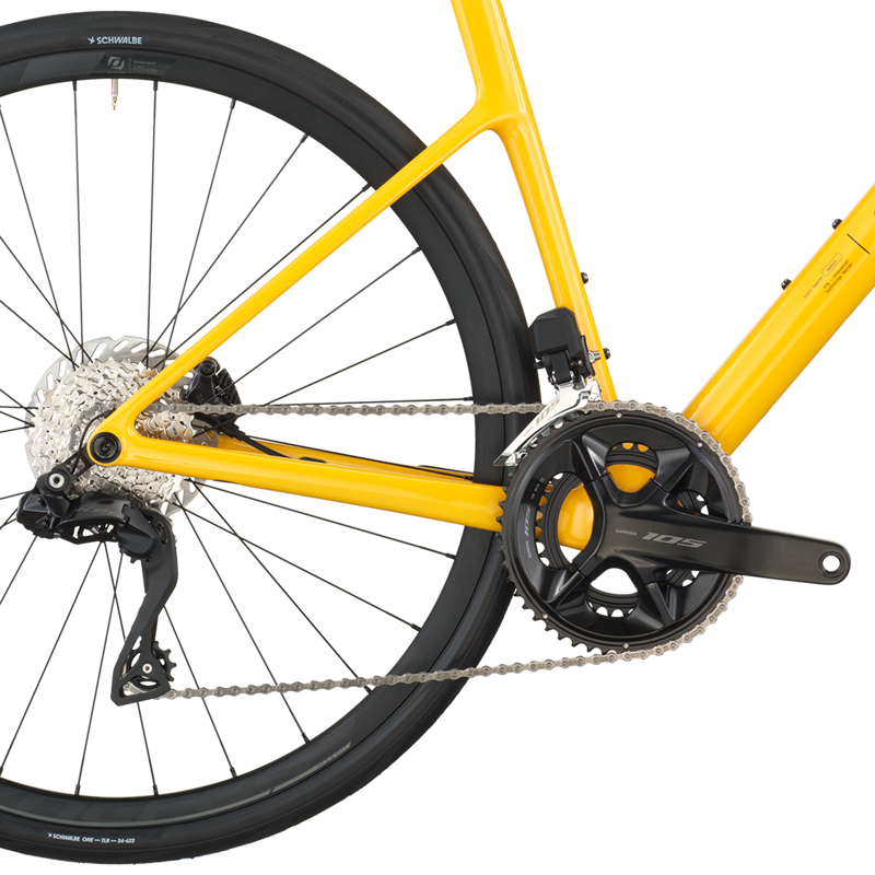 Scott Addict 40 Road Bike 2026 in Vivid Yellow-3