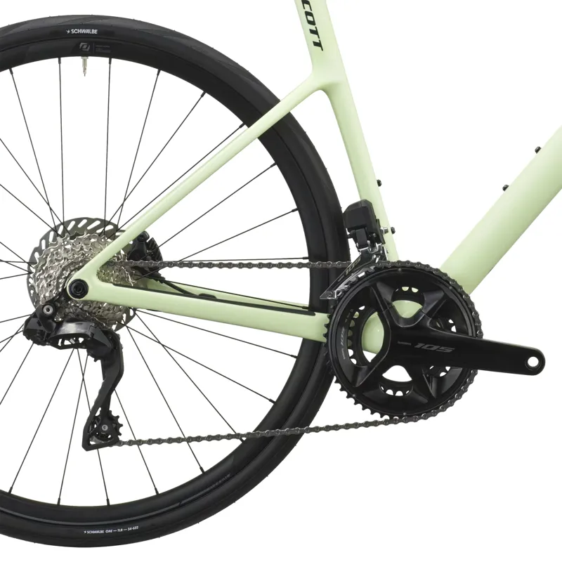 Scott Addict 40 Carbon Road Bike 2027 in Cream Green-3