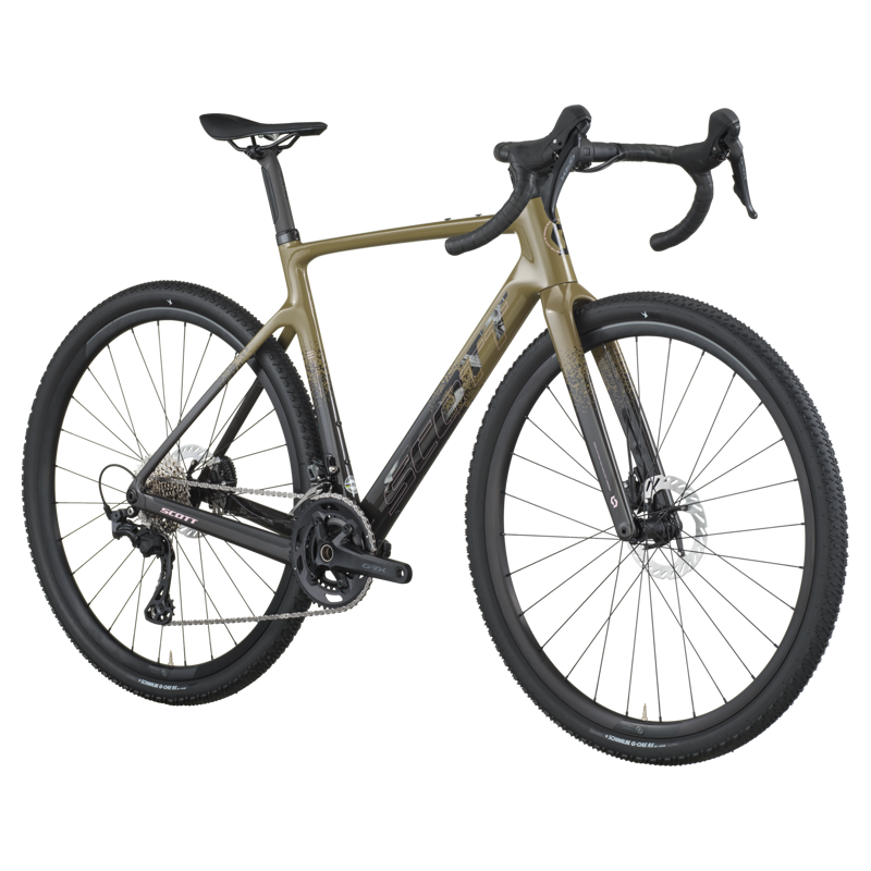Scott Addict Gravel 40 Gravel Bike 2026 in Kaki Green / Carbon Black-1