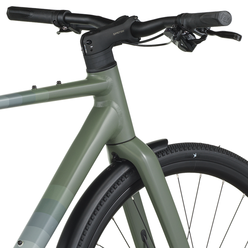 Scott Metrix 30 Equipped Hybrid Bike 2026 in Alloy Silver / Wenge Green-4