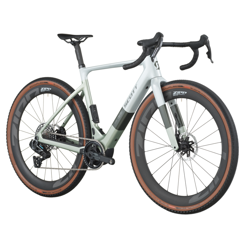 Scott Solace Gravel 10 Electric Gravel Bike 2026 in Pale Green / Beluga Grey-1