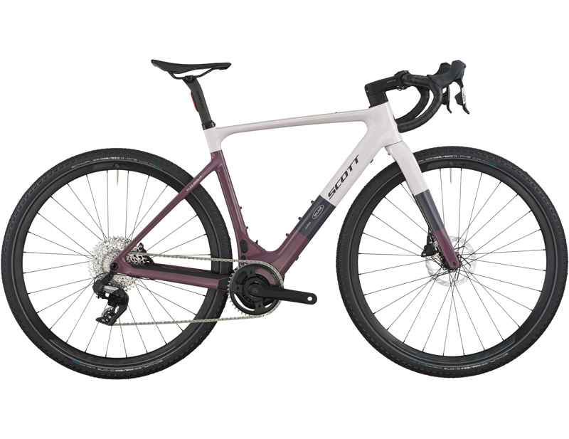 Balfes Bikes Scott Solace Gravel 30 Electric Gravel Bike 2026 in Mineral Pink / Flint Purple | Free postage over £30, £10 off first order, price match & 0% finance.