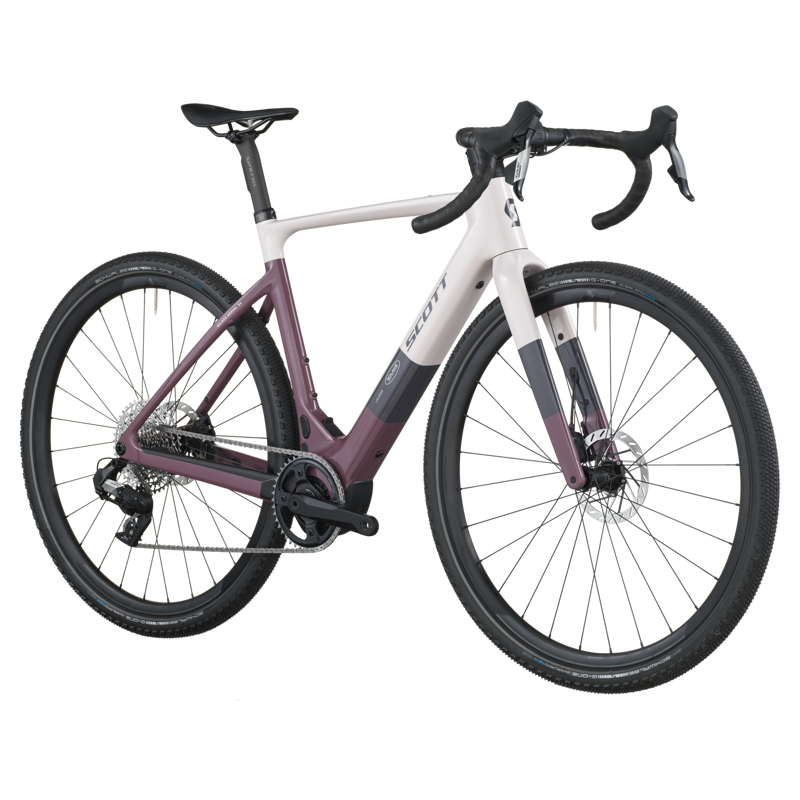 Scott Solace Gravel 30 Electric Gravel Bike 2026 in Mineral Pink / Flint Purple-1