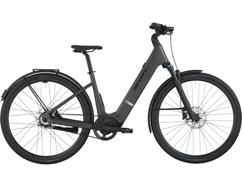 Balfes Bikes Scott Passage 10 Belt Wave Electric Hybrid Bike 2026 in Midnight Grey | Free postage over £30, £10 off first order, price match & 0% finance.
