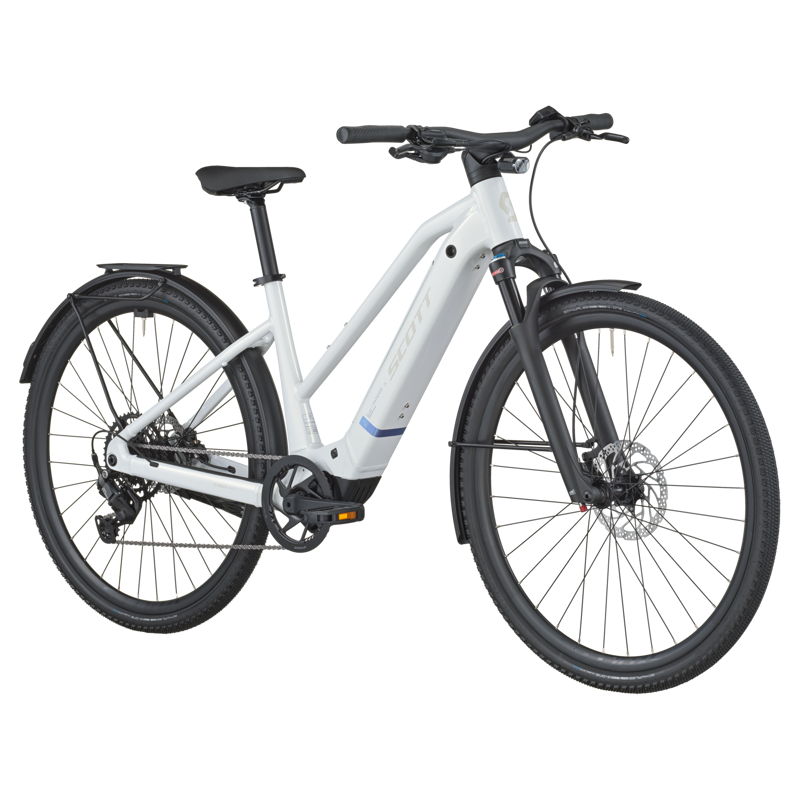 Scott Passage 20 Slope Electric Bike 2026 in Bianco White-1