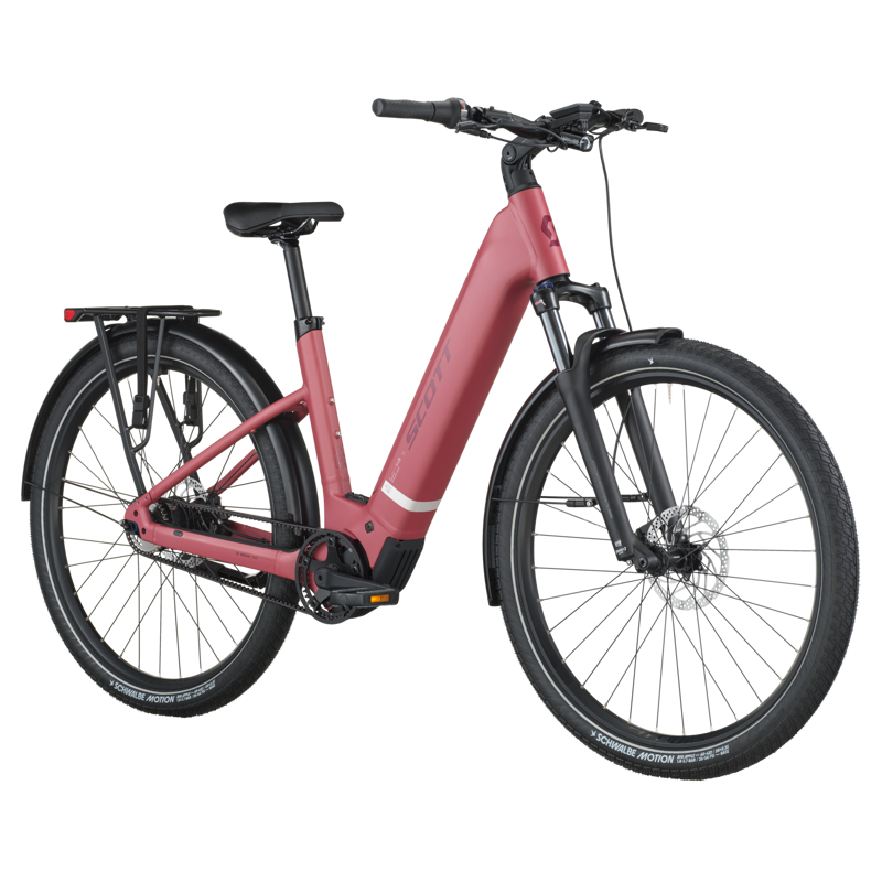 Scott Sub Tour 10 Wave Electric Hybrid Bike 2026 in Magenta Red-1