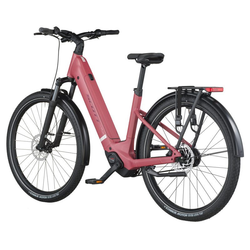 Scott Sub Tour 10 Wave Electric Hybrid Bike 2026 in Magenta Red-2