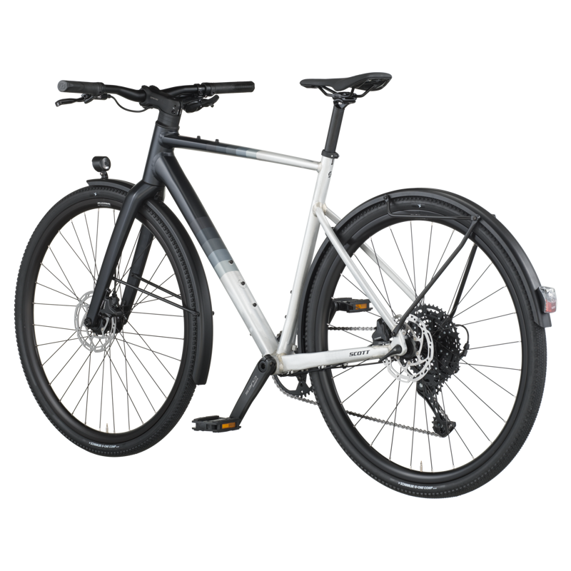 Scott Metrix 20 Equipped Hybrid Bike 2026 in Alloy Silver / Black-2