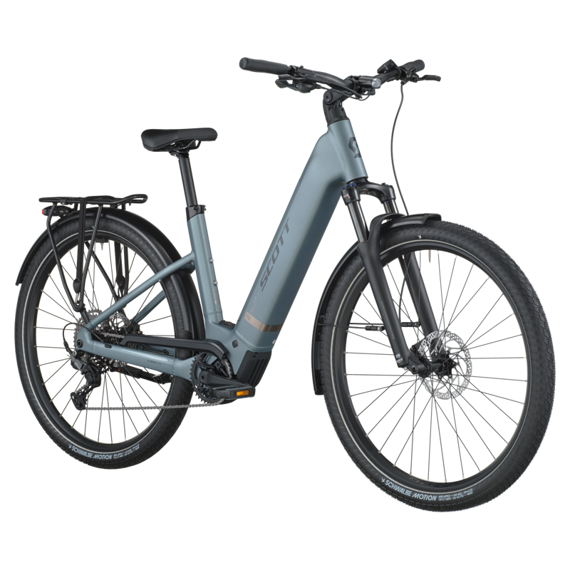 Scott Sub Sport 20 Wave Electric Hybrid Bike 2026 in Hematite Blue-1