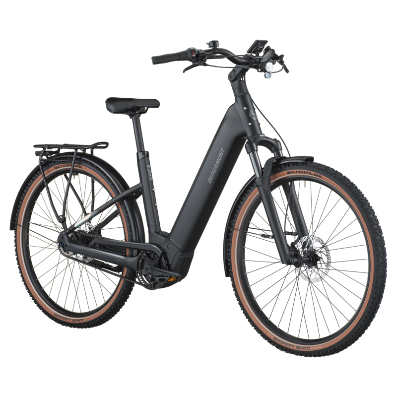 Bergamont E-Horizon SUV 20 Belt Wave Electric Hybrid Bike 2026 in Matt Black-1