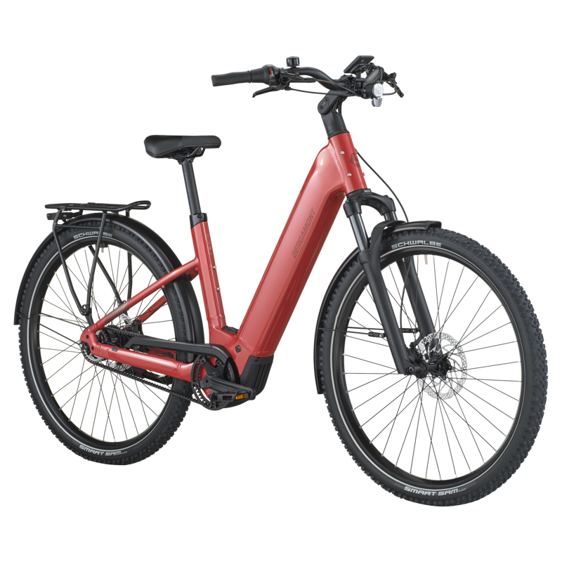 Bergamont E-Horizon SUV 20 Belt Wave Electric Hybrid Bike 2026 in Metallic Red-1