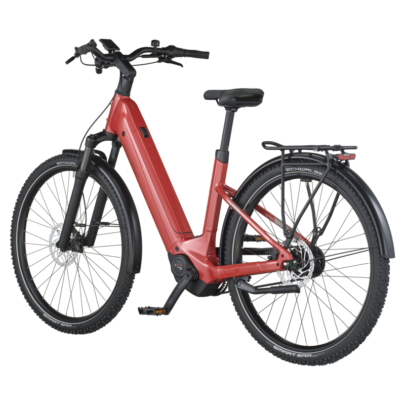 Bergamont E-Horizon SUV 20 Belt Wave Electric Hybrid Bike 2026 in Metallic Red-2