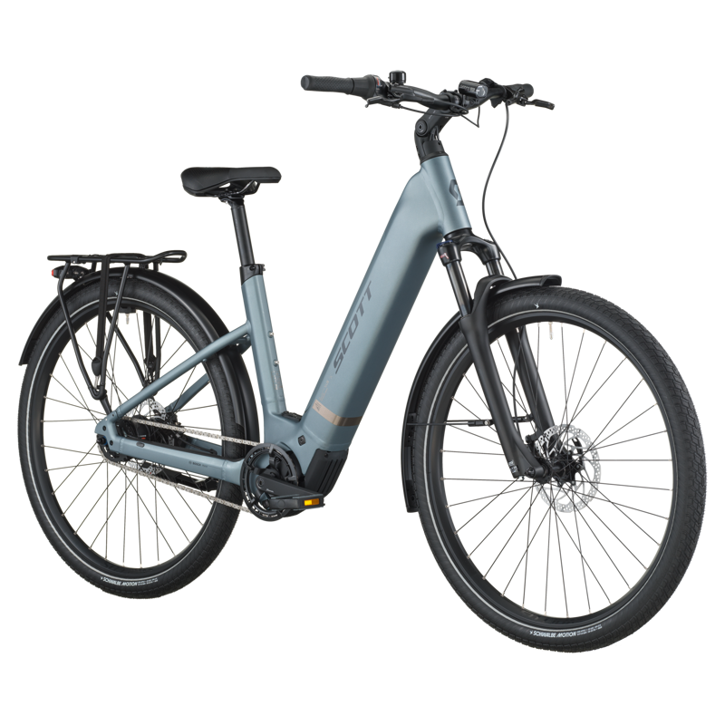 Scott Sub Tour 40 Wave Electric Hybrid Bike 2026 in Hematite Blue-1