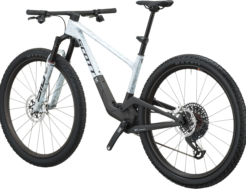 Scott Spark RC World Cup Evo Full Suspension Mountain Bike 2027 in Rush White/Carbon Black-2
