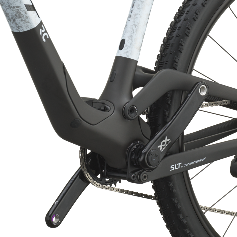 Scott Spark RC World Cup Evo Full Suspension Mountain Bike 2027 in Rush White/Carbon Black-5