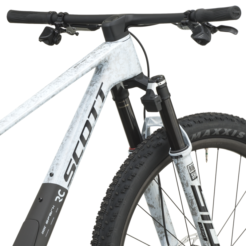 Scott Spark RC World Cup Evo Full Suspension Mountain Bike 2027 in Rush White/Carbon Black-4