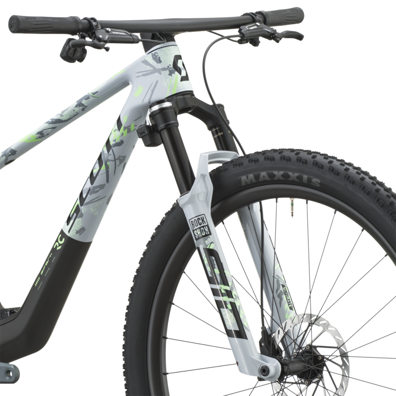 Scott Spark RC Team Issue Full Suspension Mountain Bike 2027 in Dorado Grey/Carbon Black-4