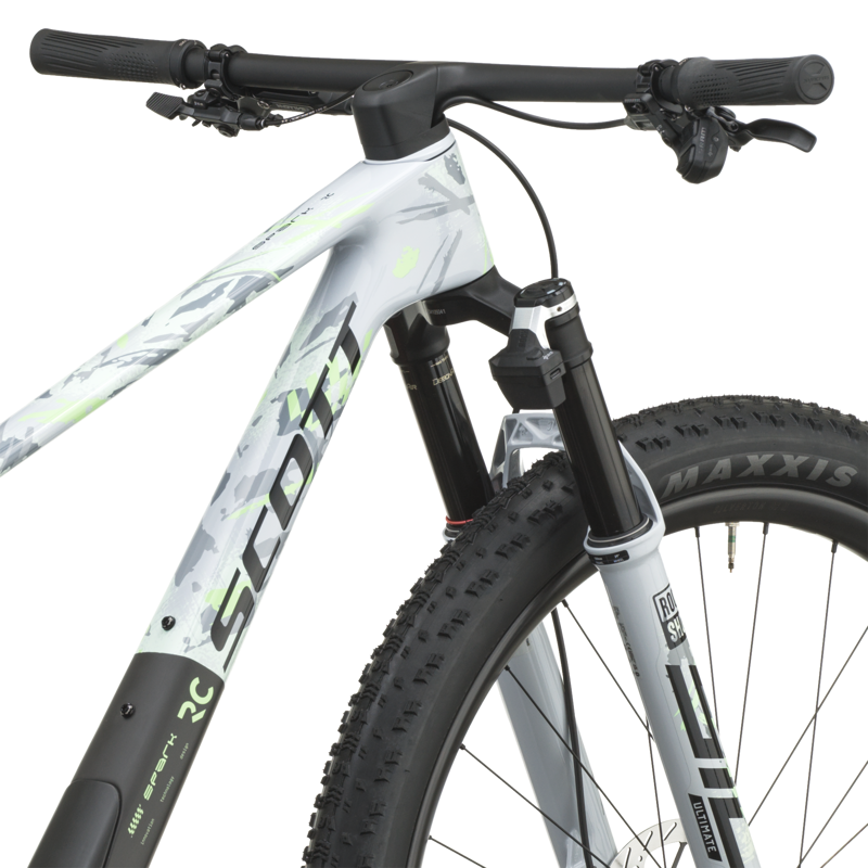 Scott Spark RC Team Issue Full Suspension Mountain Bike 2027 in Dorado Grey/Carbon Black-7