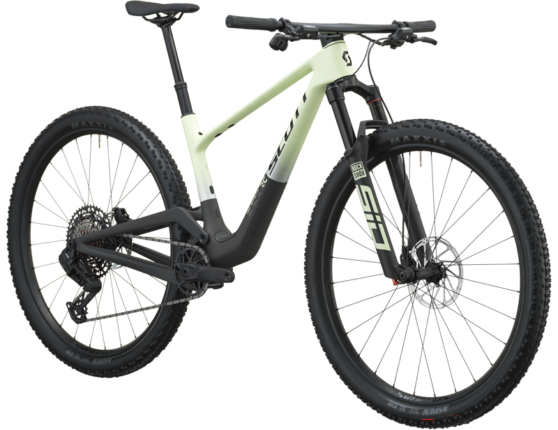 Scott Spark RC Team Full Suspension Mountain Bike 2027 in Cream Green/Carbon Black-1