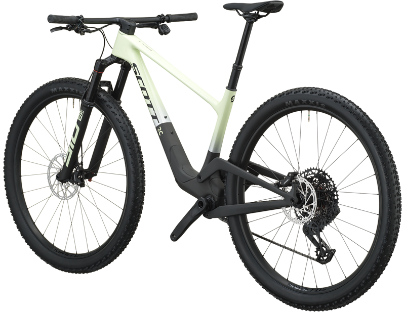 Scott Spark RC Team Full Suspension Mountain Bike 2027 in Cream Green/Carbon Black-2