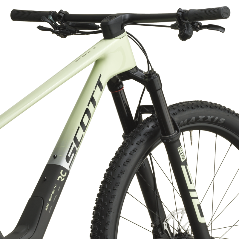 Scott Spark RC Team Full Suspension Mountain Bike 2027 in Cream Green/Carbon Black-5
