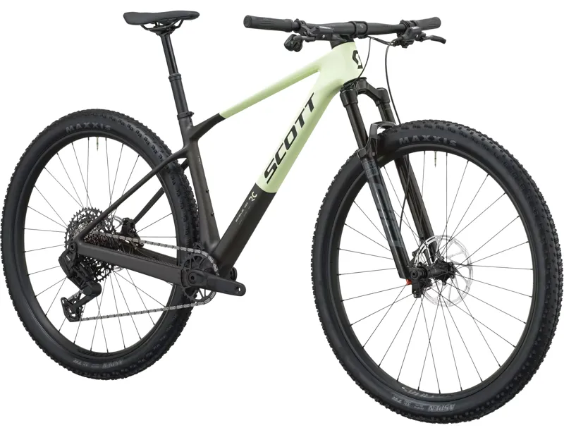 Scott Scale RC Team Hardtail Mountain Bike 2027 in Cream Green and Carbon Black-1