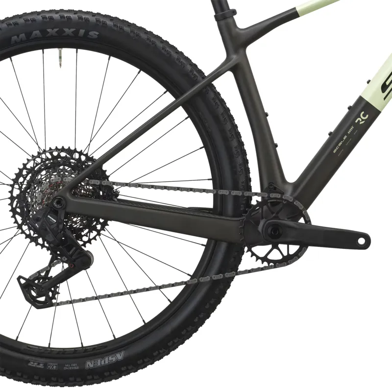 Scott Scale RC Team Hardtail Mountain Bike 2027 in Cream Green and Carbon Black-3