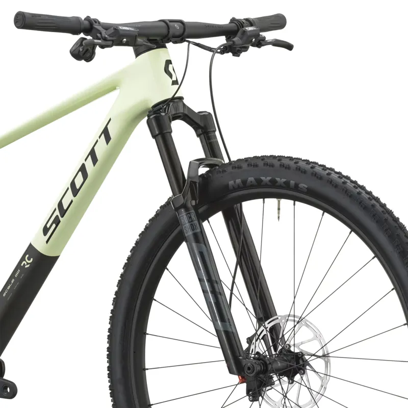 Scott Scale RC Team Hardtail Mountain Bike 2027 in Cream Green and Carbon Black-7