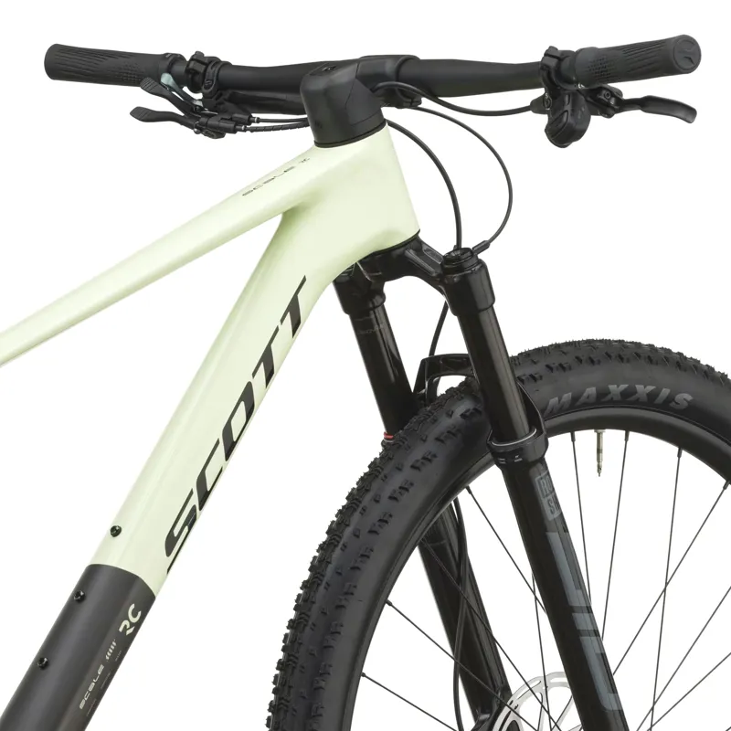 Scott Scale RC Team Hardtail Mountain Bike 2027 in Cream Green and Carbon Black-6